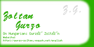 zoltan gurzo business card