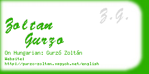 zoltan gurzo business card